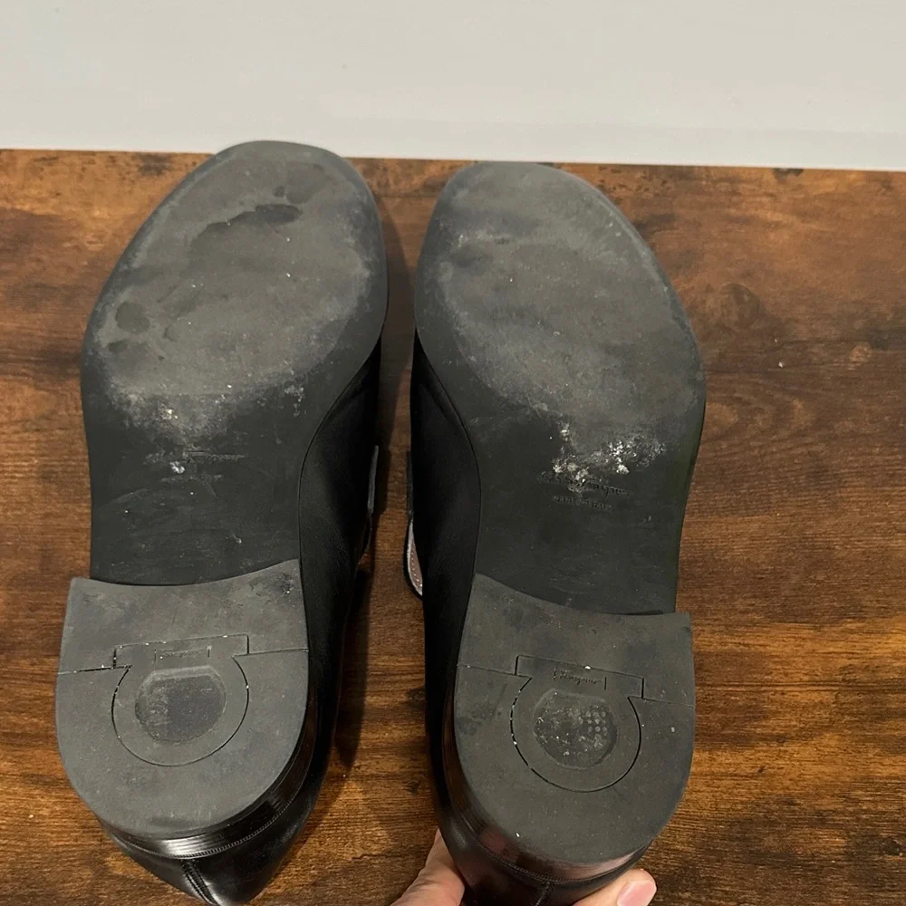 Salvatore Ferragamo Black Leather Men's Loafers / Slip-Ons - Picture 8 of 12